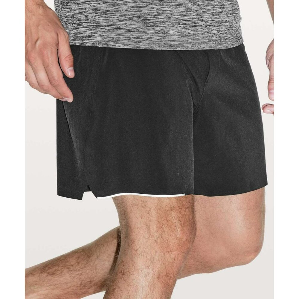 170. Lululemon Mens Surge Short  Black Small - Picture 2 of 3